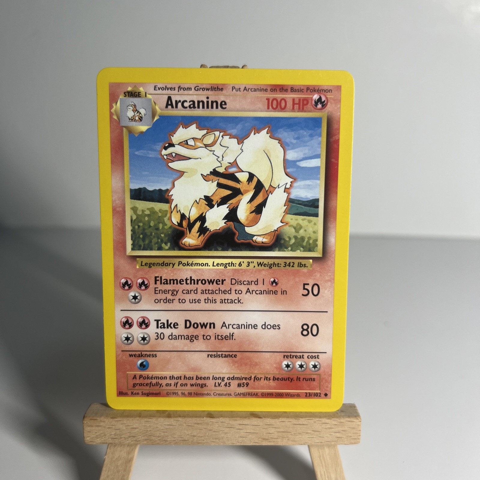 Arcanine 23/102 Base Set Unlimited Uncommon Pokemon TCG MP-LP