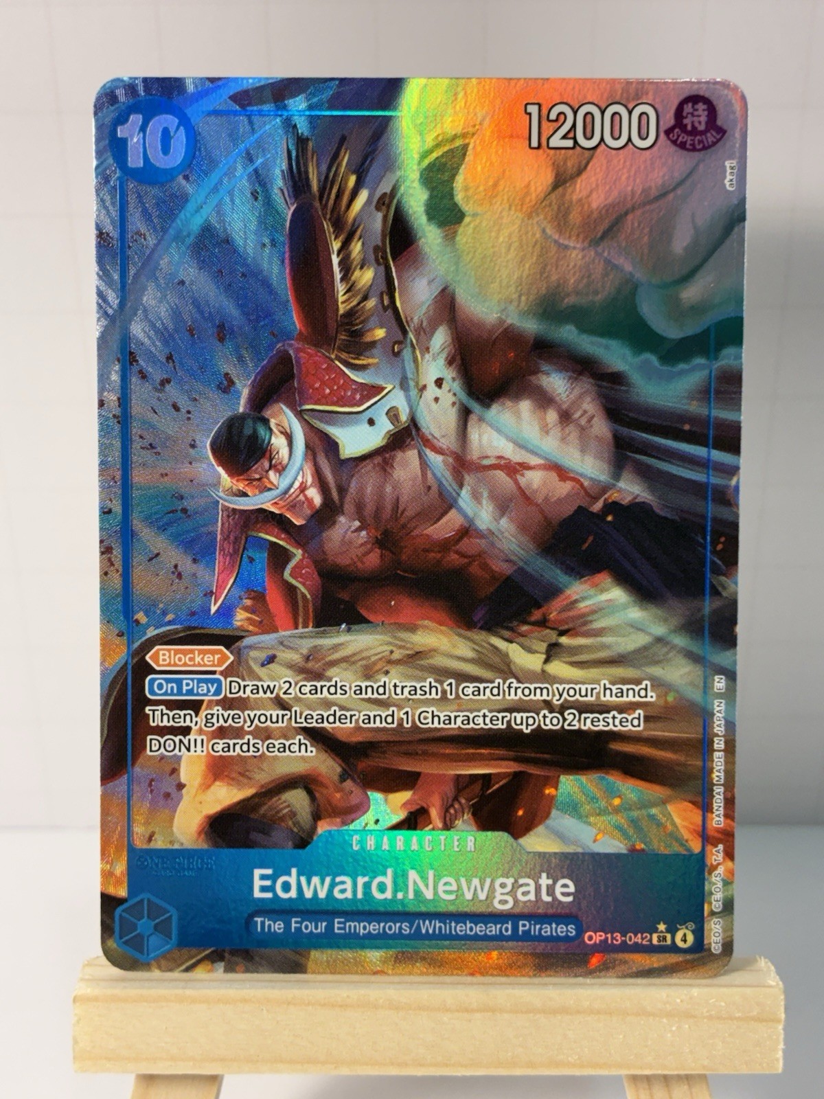 Edward Newgate OP13-042 SR Alt Art Carrying On His Will One Piece Card Game NM