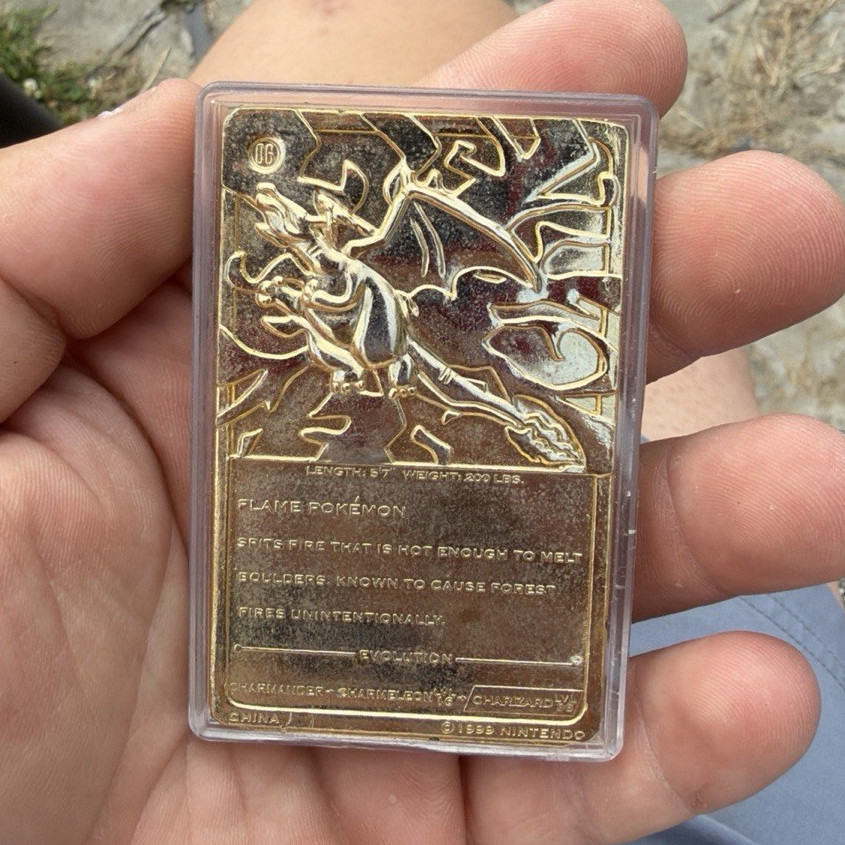 Burger King 1999 Pokemon TCG Gold Metal Promo Foil Charizard #06