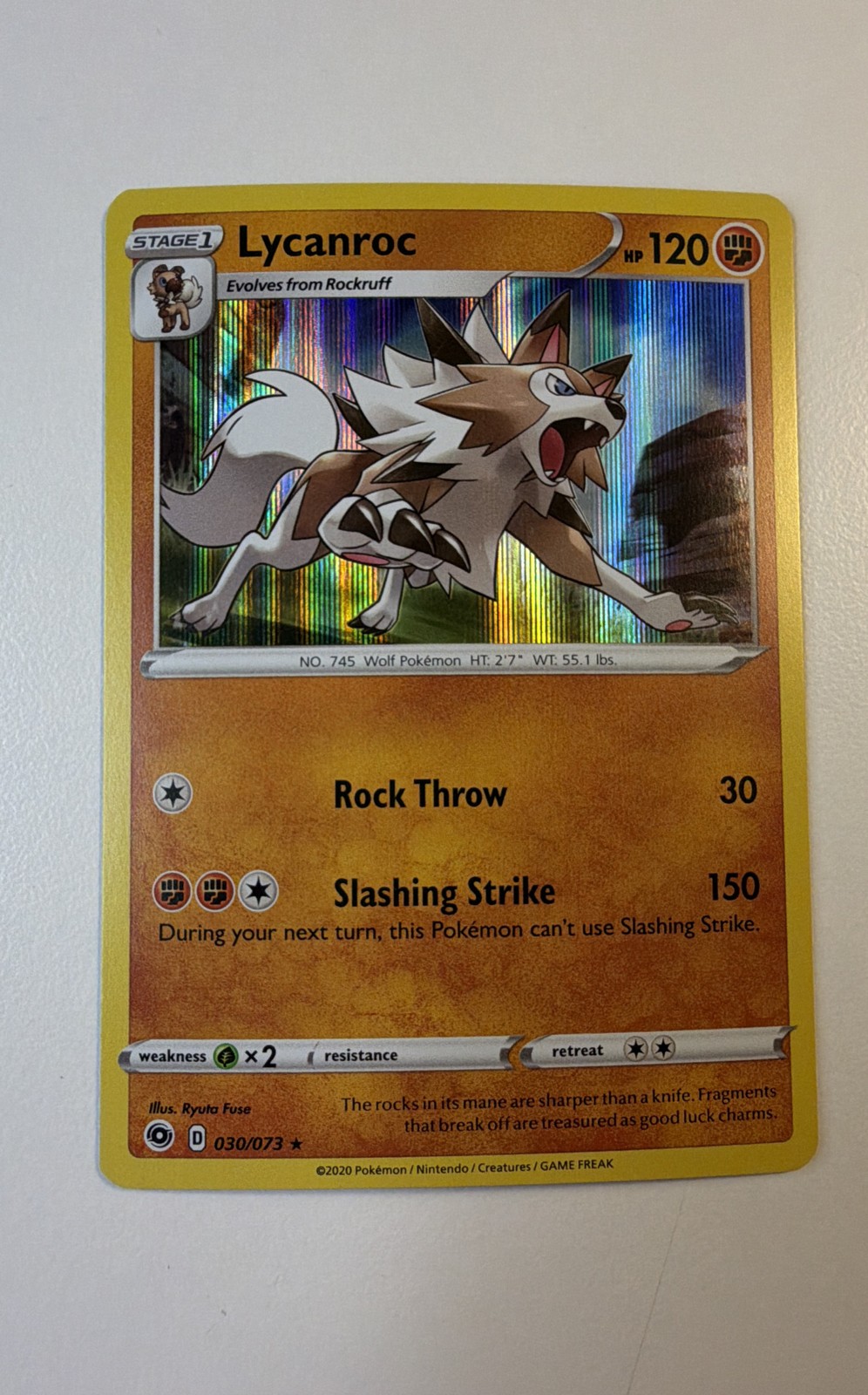 Lycanroc 30/73 Champions Path Holo FREE SHIPPING