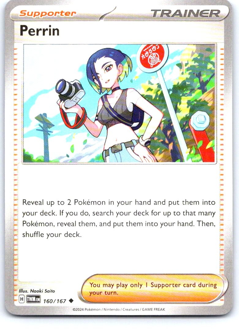 Perrin 160/167 Uncommon Twilight Masquerade Pokemon Near Mint