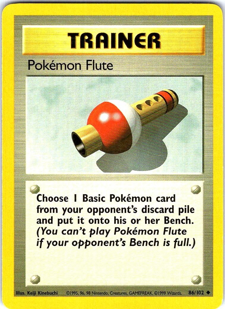 Pokemon Flute 86/102 Uncommon Base Set Unlimited Pokemon