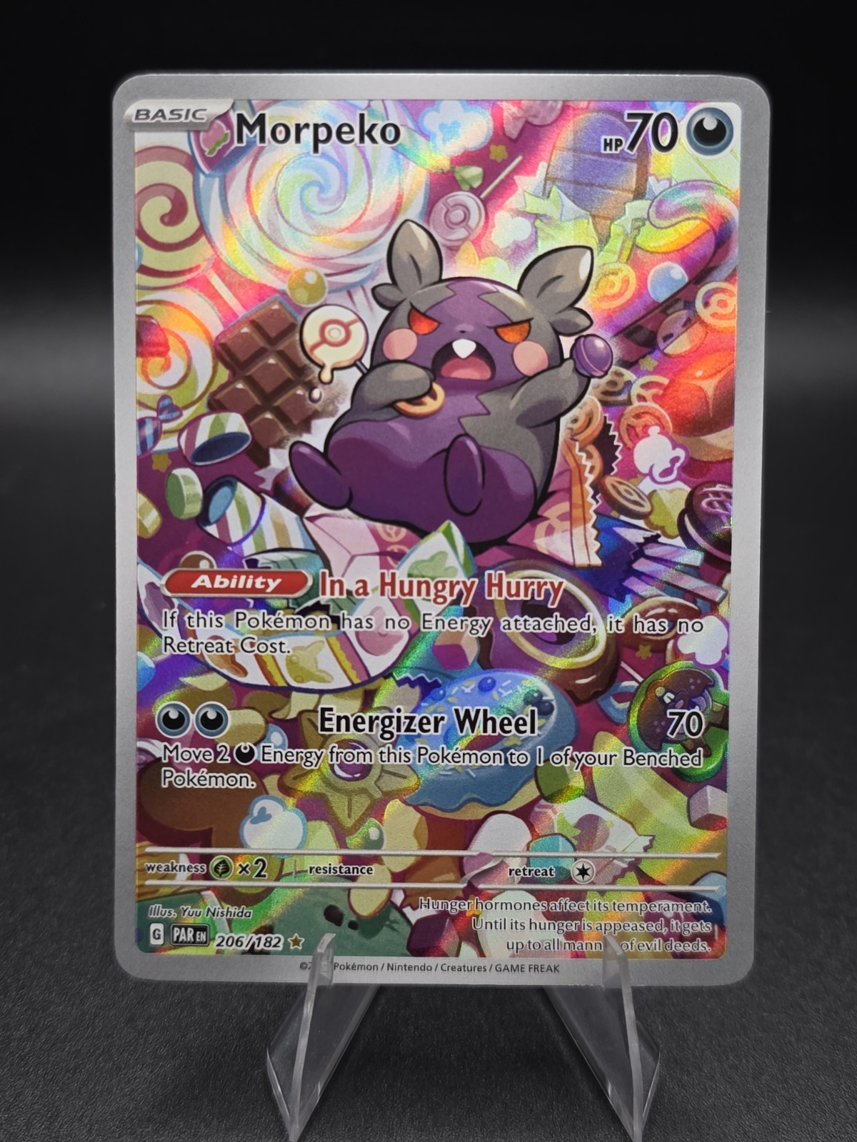 Pokémon TCG Morpeko 206/182 SV04 Paradox Rift Illustration Rare Holo