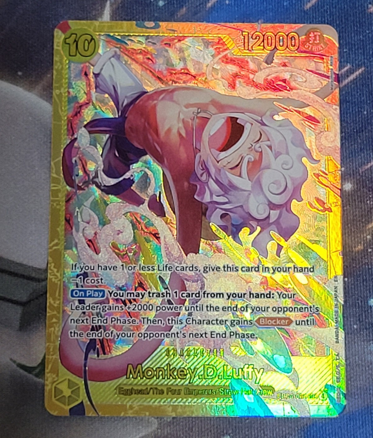 Bandai One Piece CCG Monkey D. Luffy The Four Emperors Holo Alt Art 12000