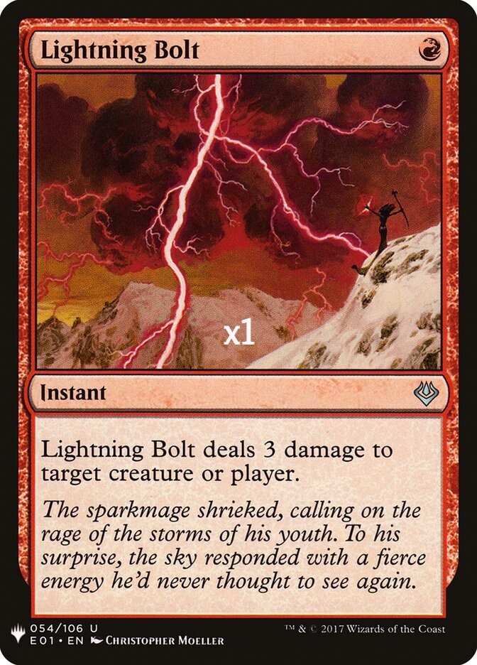 MTG MB1 STA CLB 2X2 Lightning Bolt MINT (SELECT)