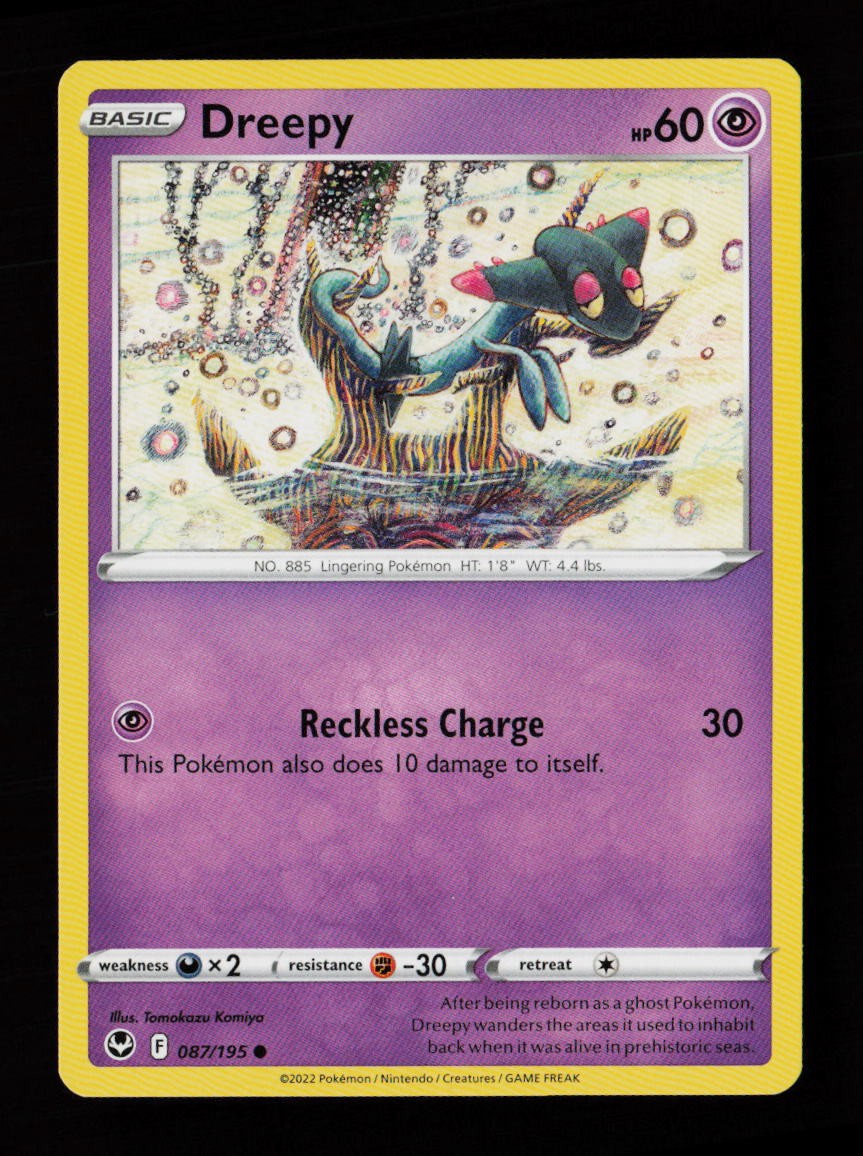 Dreepy 087/195 Common Tomokazu Komiya Silver Tempest Pokemon Cards