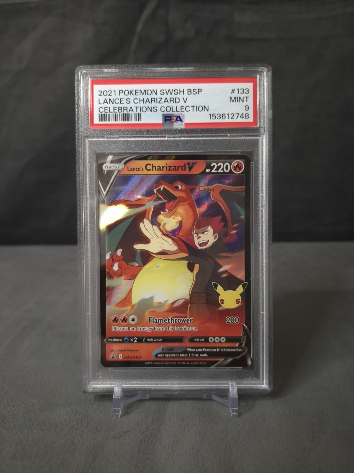 Lance’s Charizard V *PSA 9* SWSH133 SWSH: Sword & Shield Promo Cards Holo