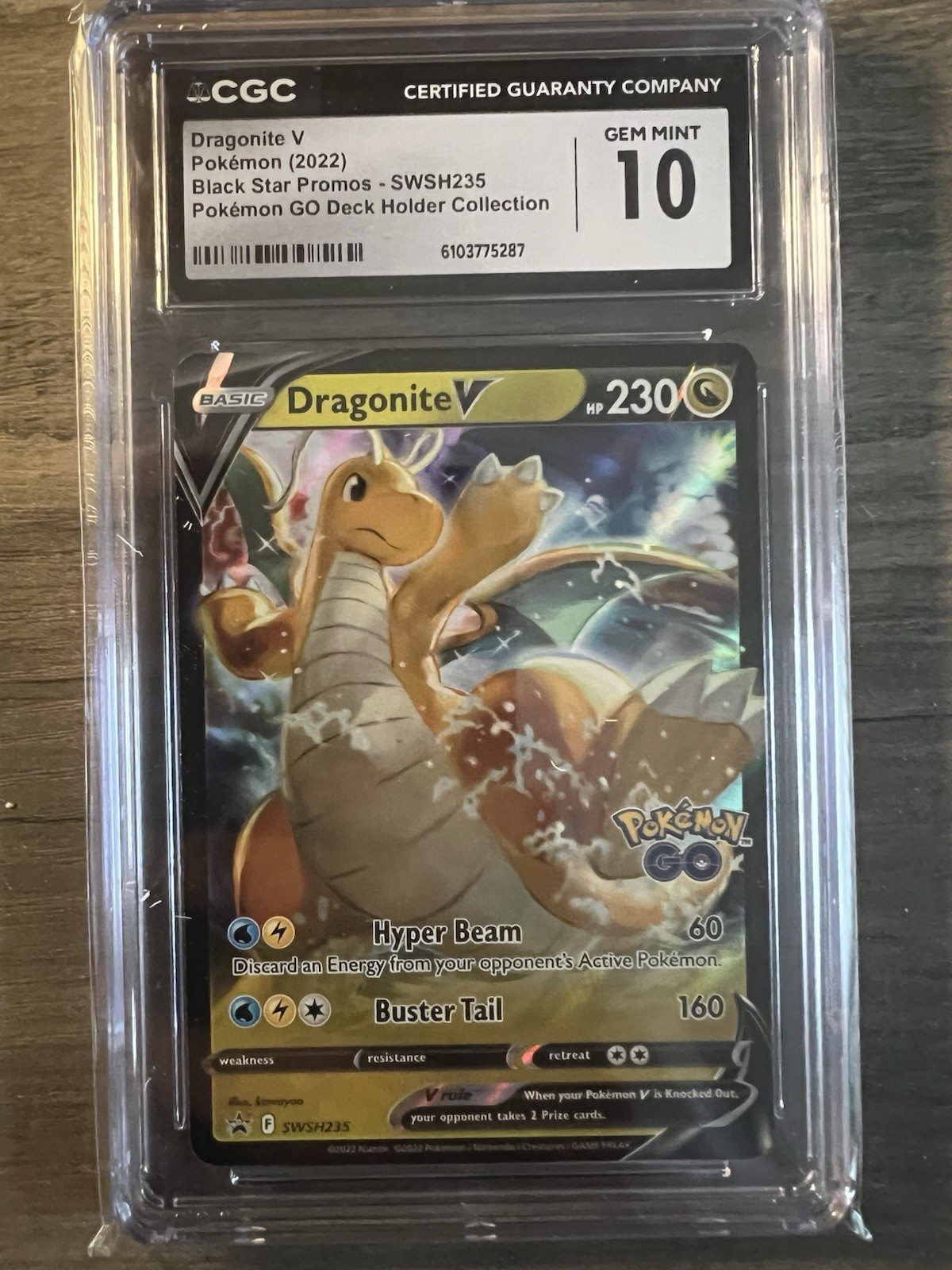 CGC 10 Dragonite V SWSH235 English Holo Promo 230 HP Sword & Shield