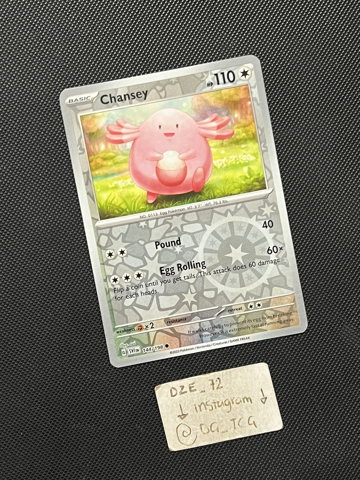 Pokemon Scarlet & Violet – Chansey – 144/198 – Reverse Holo – M/NM