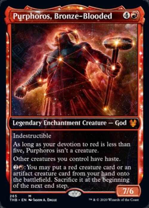MTG English Showcase Purphoros, Bronze-Blooded NM Normal Theros Beyond Death