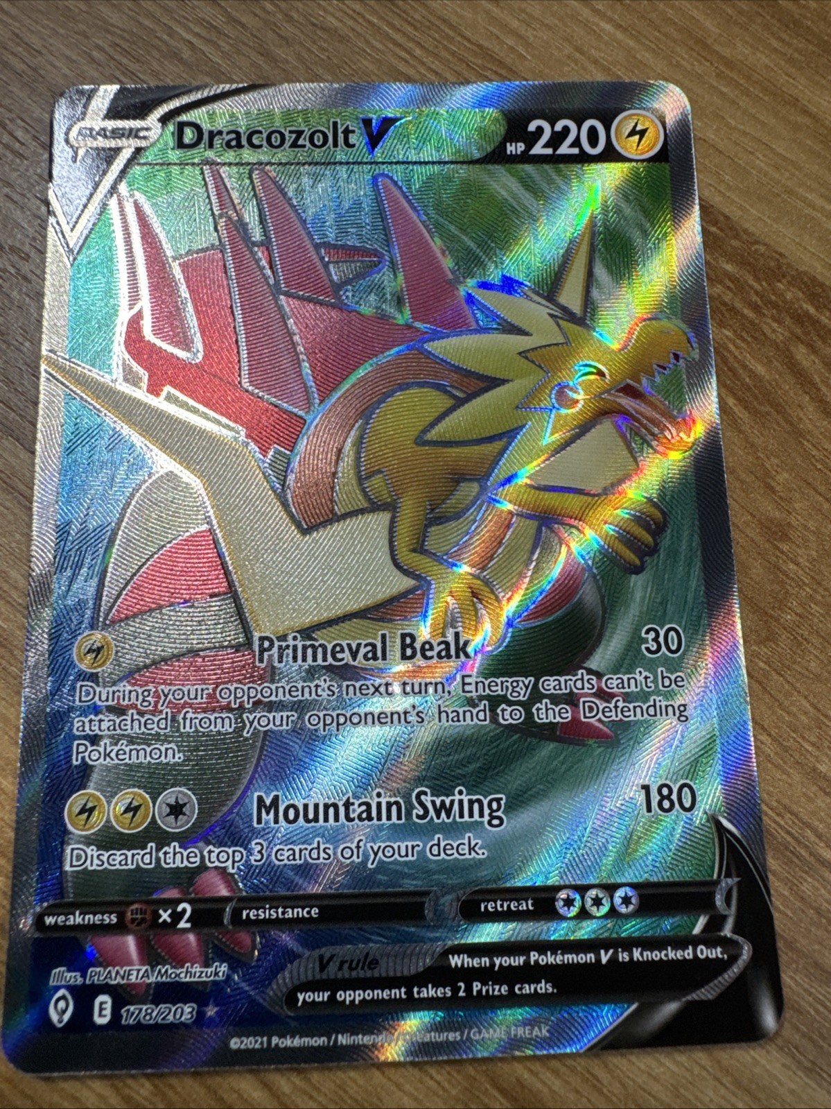 Dracozolt V Full Art 178/203 – Evolving Skies – Ultra Rare – Pokemon TCG NM