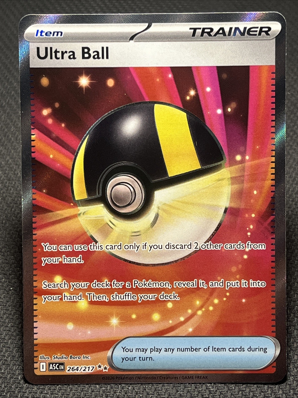 Ultra Ball 264/217 Ultra Rare Ascended Heroes Pokemon Holo