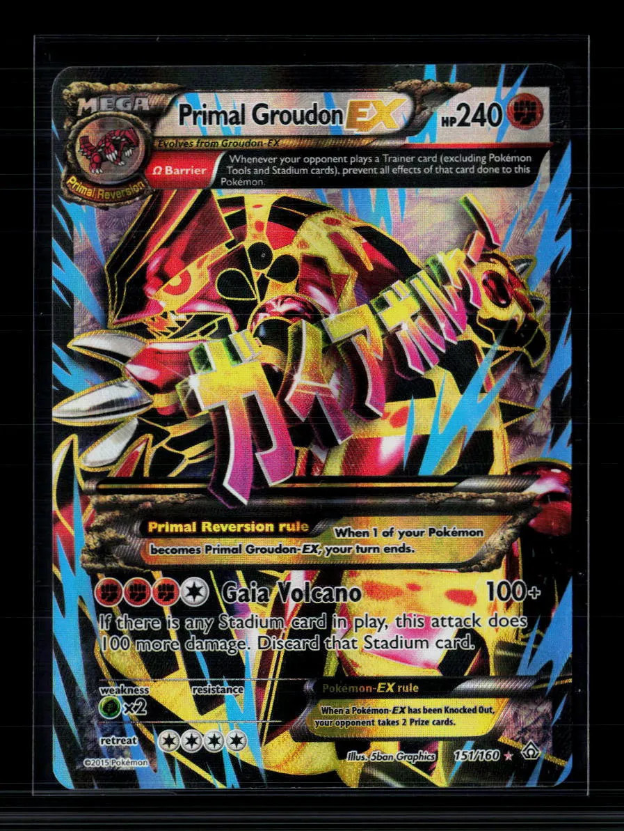 Pokemon 2015 Primal Clash Primal Groudon EX FA #151/160