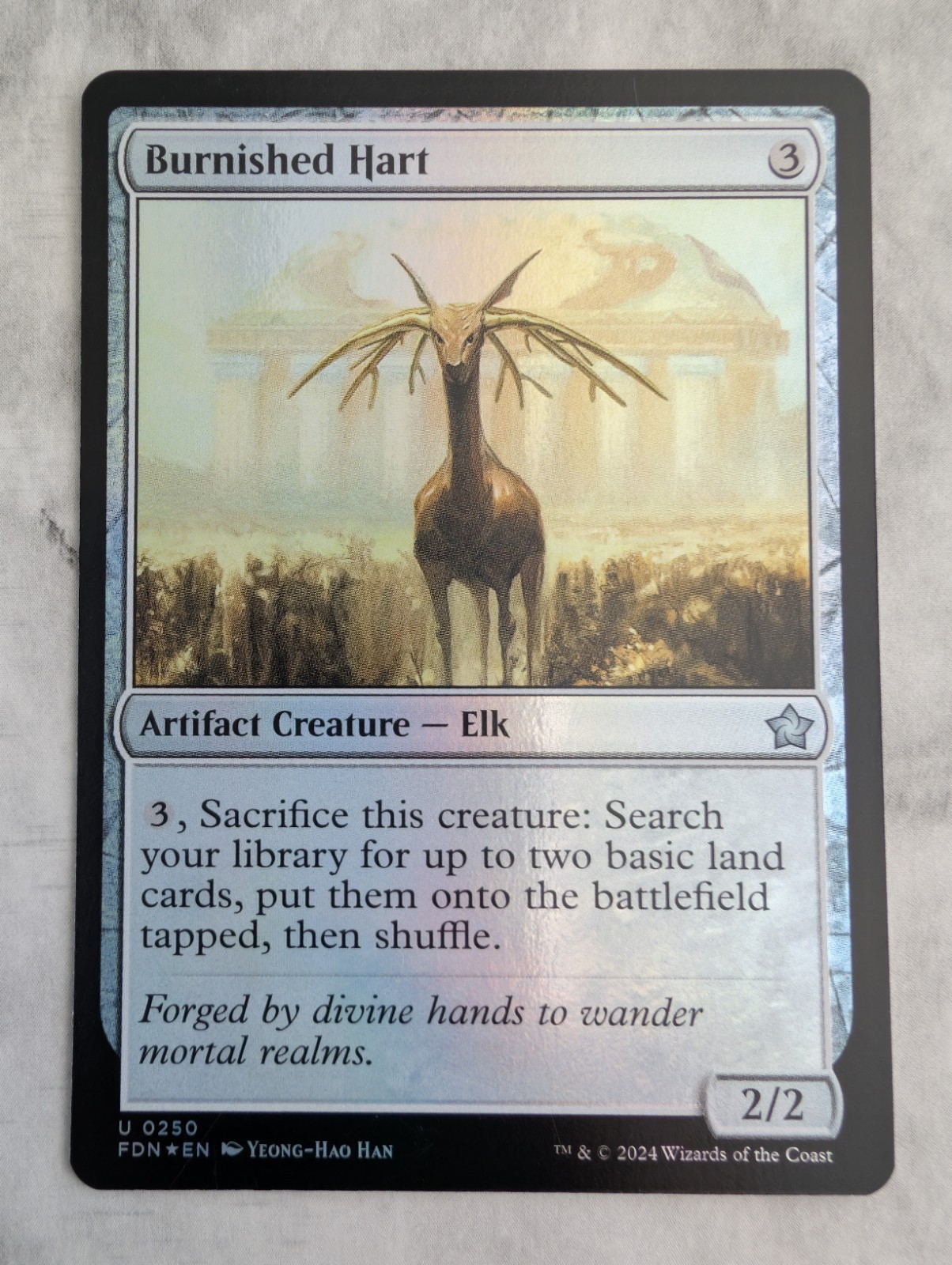 Burnished Hart (Foil) MTG Foundations FDN | Artifact Creature Elk Ramp Mana | NM