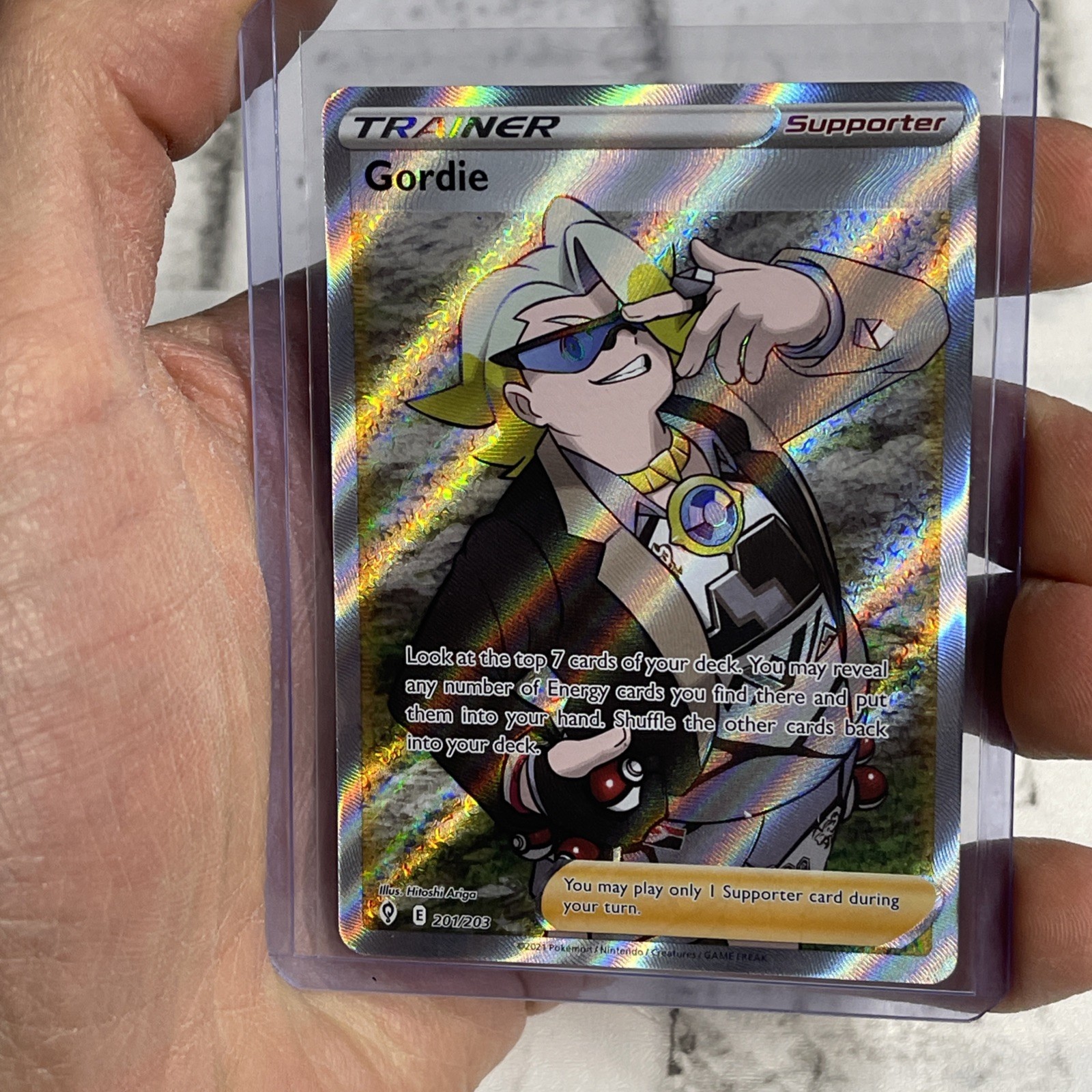 Gordie 201/203 Ultra Rare Evolving Skies Pokemon NM Near Mint Pokémon Nintendo