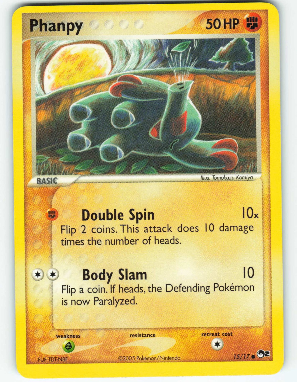 Phanpy – 15/17 POP Series 2 – Pokémon TCG – 2005