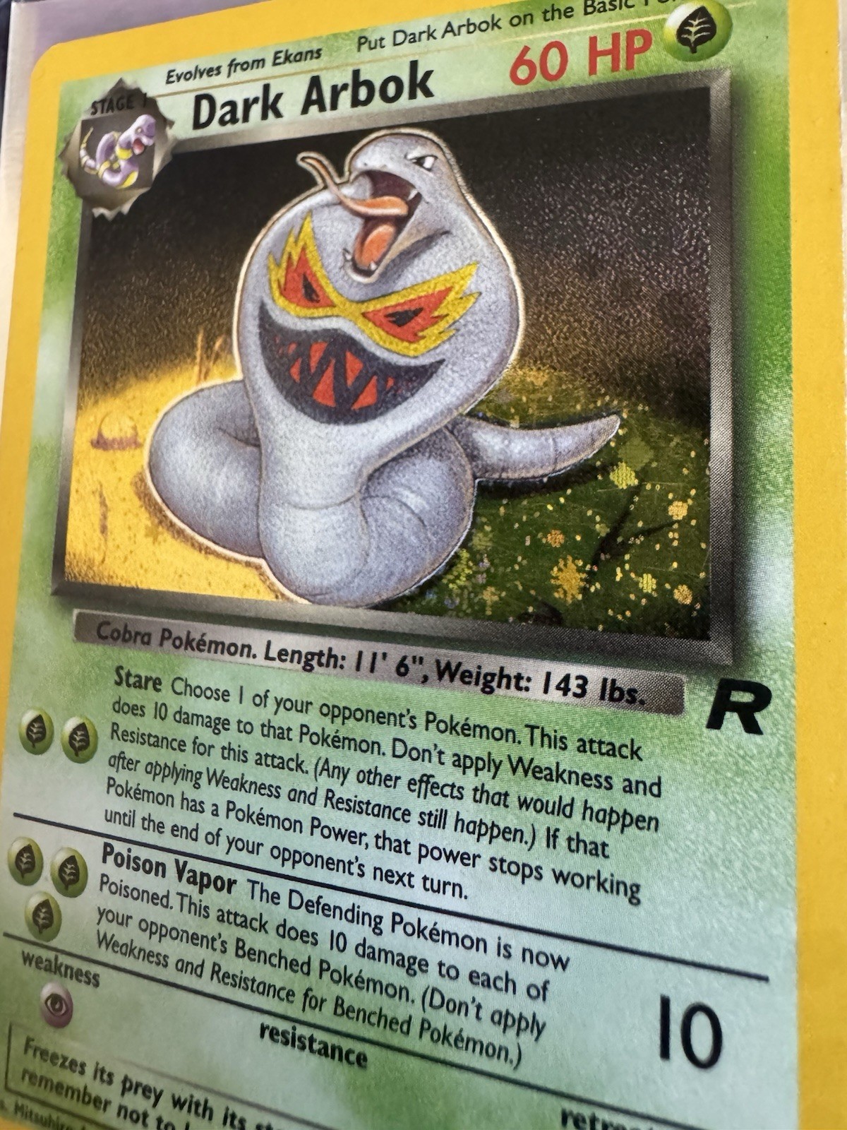 Dark Arbok 2/82 Team Rocket Holo