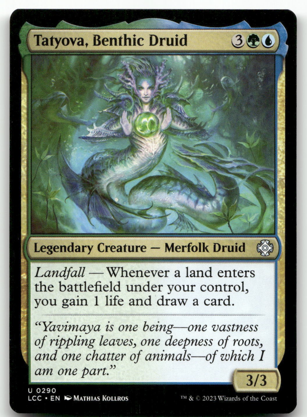 Tatyova, Benthic Druid #290 (NM) Lost Caverns of Ixalan LCC Magic MTG