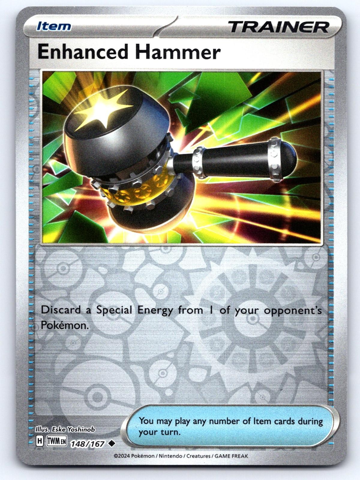 Enhanced Hammer 148/167 Uncommon Twilight Masquerade Pokemon Reverse Holo NM