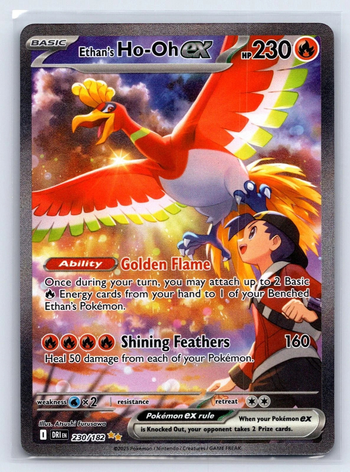 Pokemon Company Ethan’s Ho-Oh ex [DRIen] Destined Rivals 230/182 SIR Holo EN