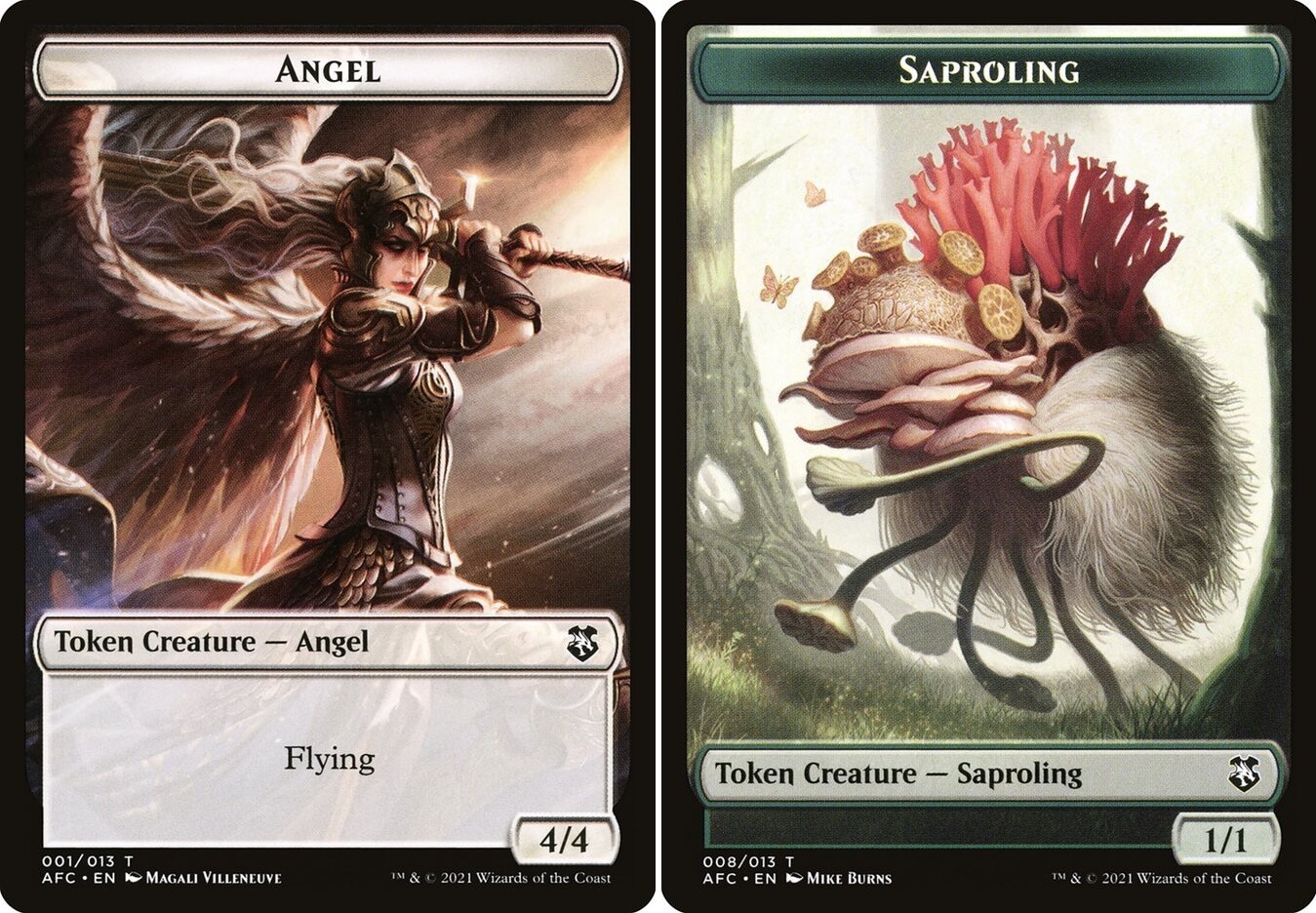 Angel \ Saporling Token – NM-LP – #01/08 – Forgotten Realms AFR – NM MTG