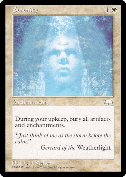 SERENITY mtg NM Weatherlight 1 Rare