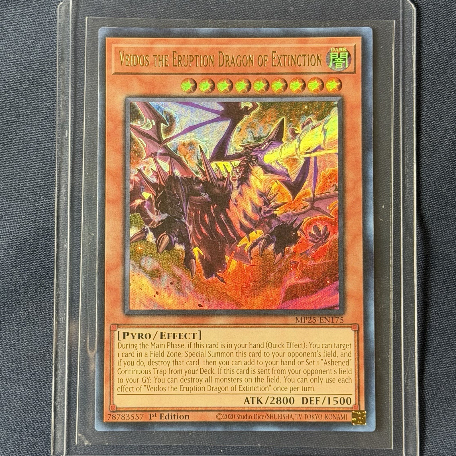 Veidos the Eruption Dragon of Extinction Ultra Rare 2025 Mega-Pack MP25-EN175 NM