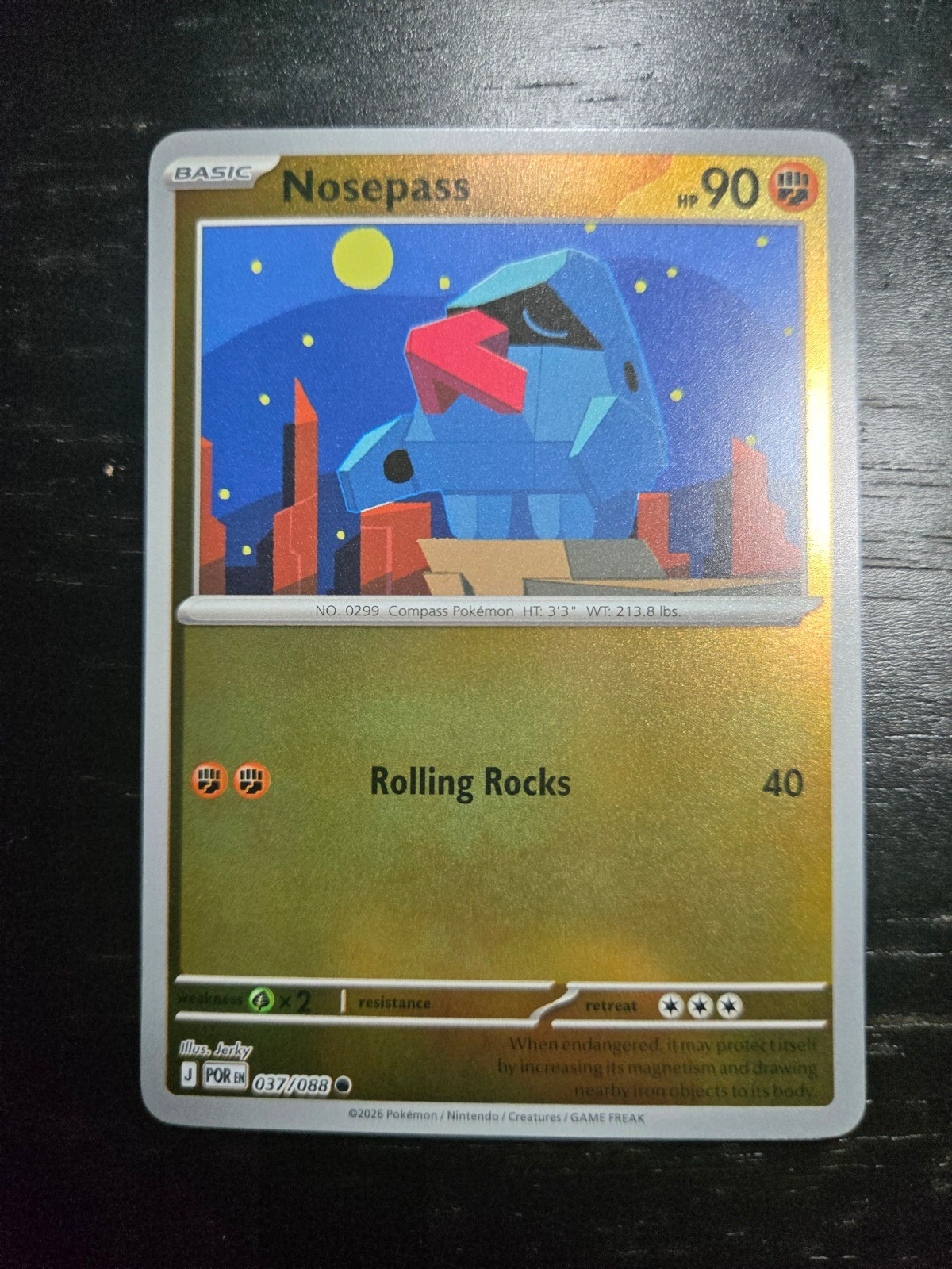 Nosepass Reverse Holo Common ME03: Perfect Order 037/088 NM