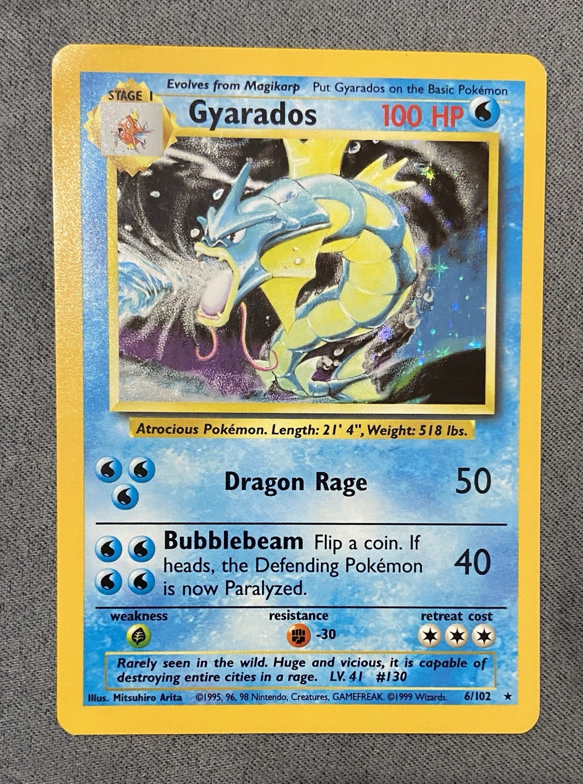 Gyarados 006/102 Base Set Unlimited Holo 199-