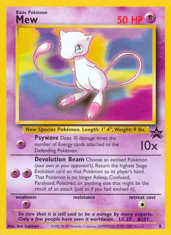 Pokémon TCG – Mew – 8 – Promo – Rare – Wizards Black Star Promos [Near Mint]