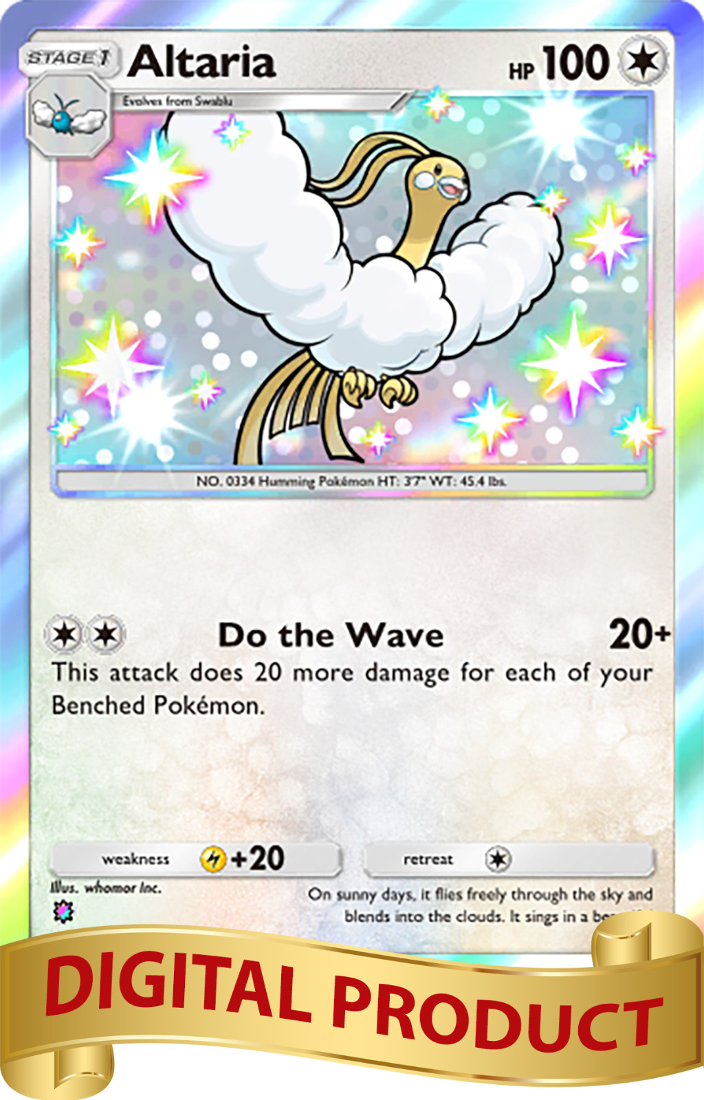 Pokemon Pocket TCG Card Full 1 Star Shiny Altaria Paradox Drive DIGITAL
