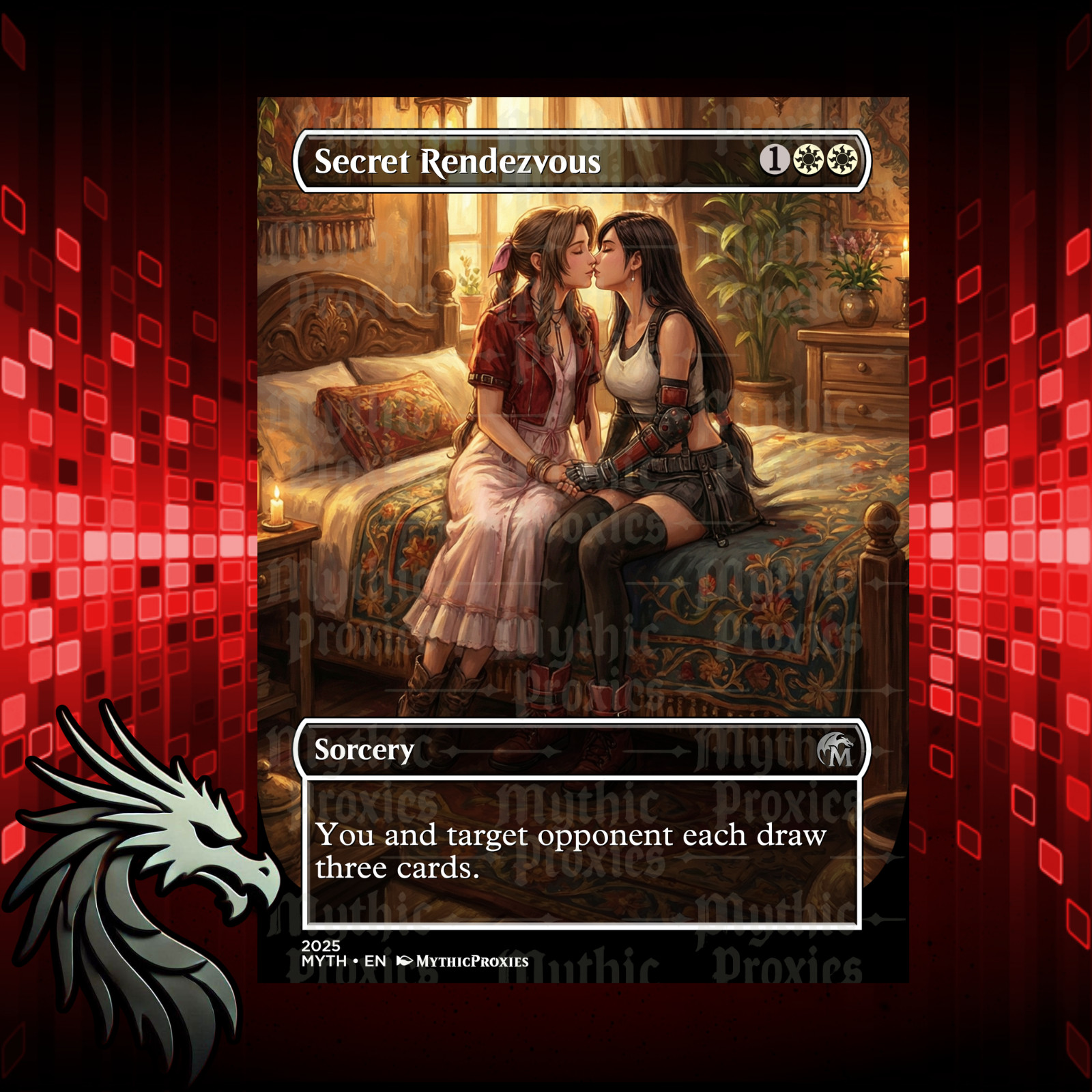 Secret Rendezvous Tifa Aerith Final Fantasy Custom Proxy Playtest Card