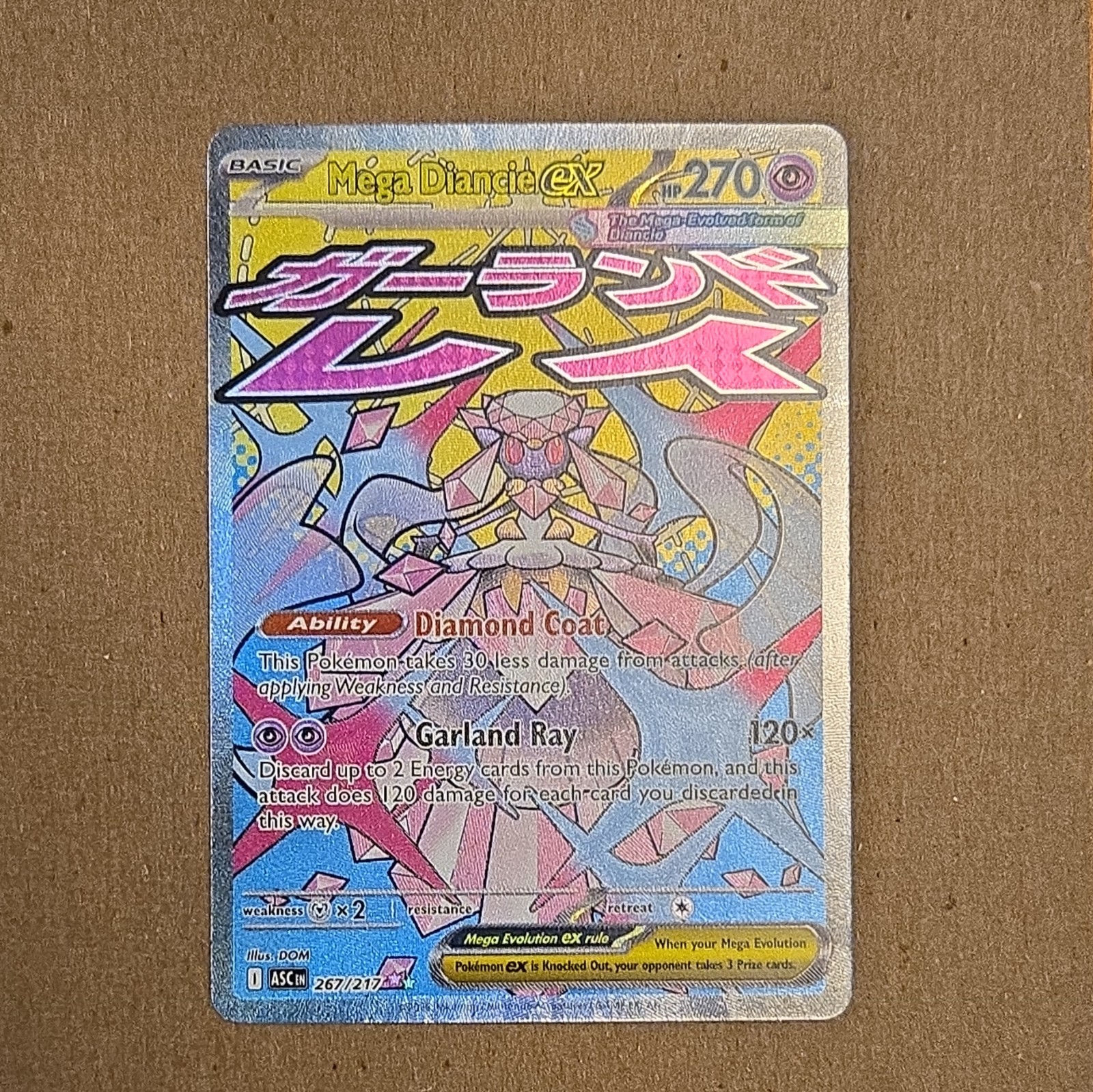 Mega Diancie (MAR) 267/217 EX Mega Attack Pokemon Ascended Heroes M/NM Gradeable