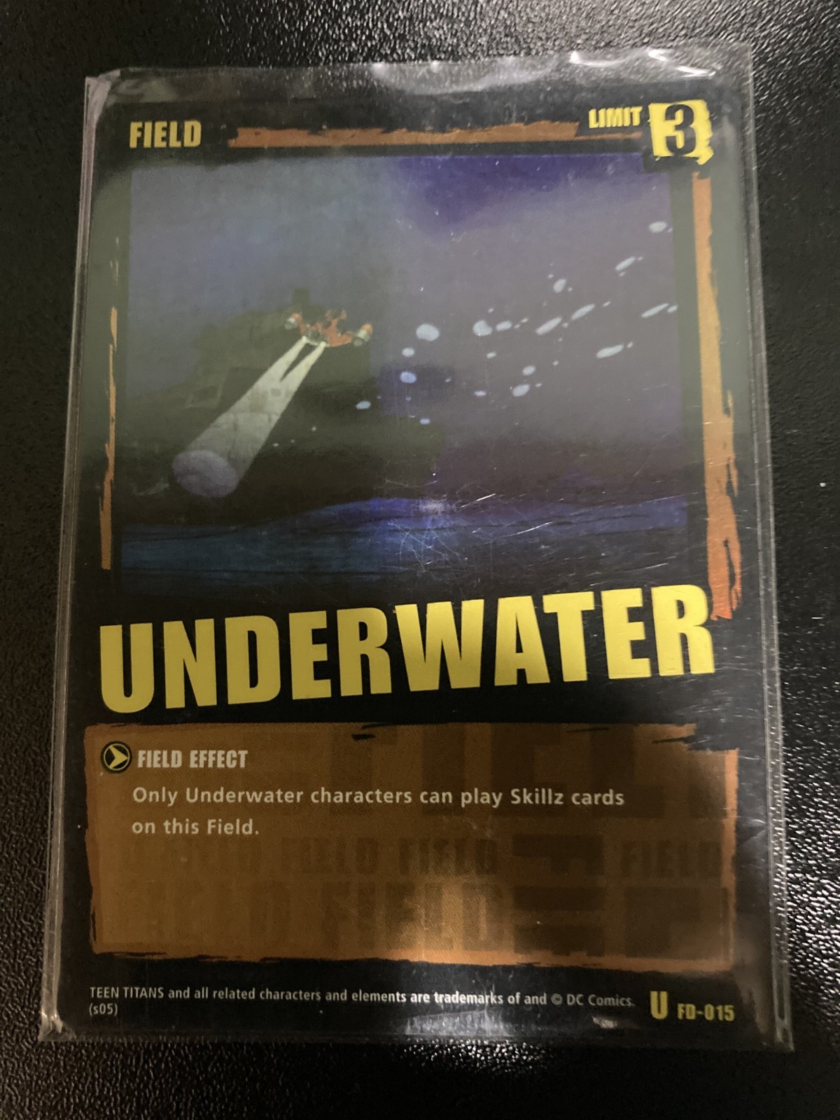 TEEN TITANS CCG “GO!” UNCOMMON U FD-015 UNDERWATER HOLO-FOIL