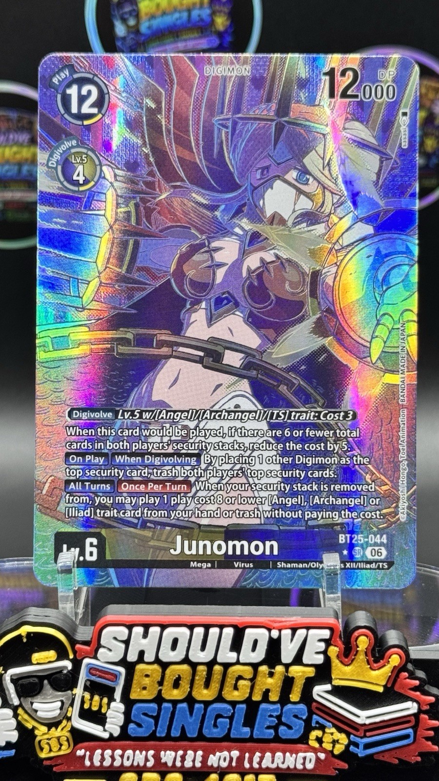 Digimon BT25-044 Junomon SR* Alternate Art AA BT-25 Dual Revolution Near Mint