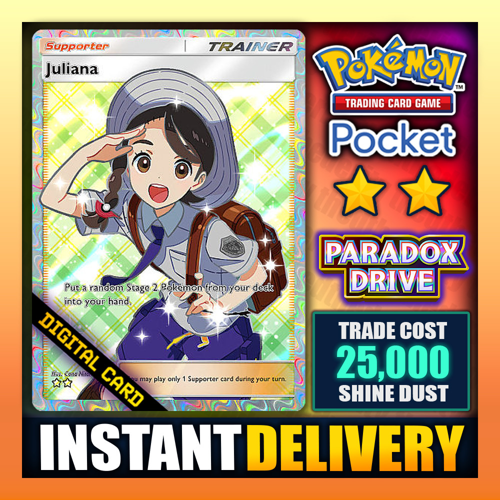 Pokemon TCG Pocket – Juliana – Full Art ⭐⭐ Paradox Drive – English – Fast ✅