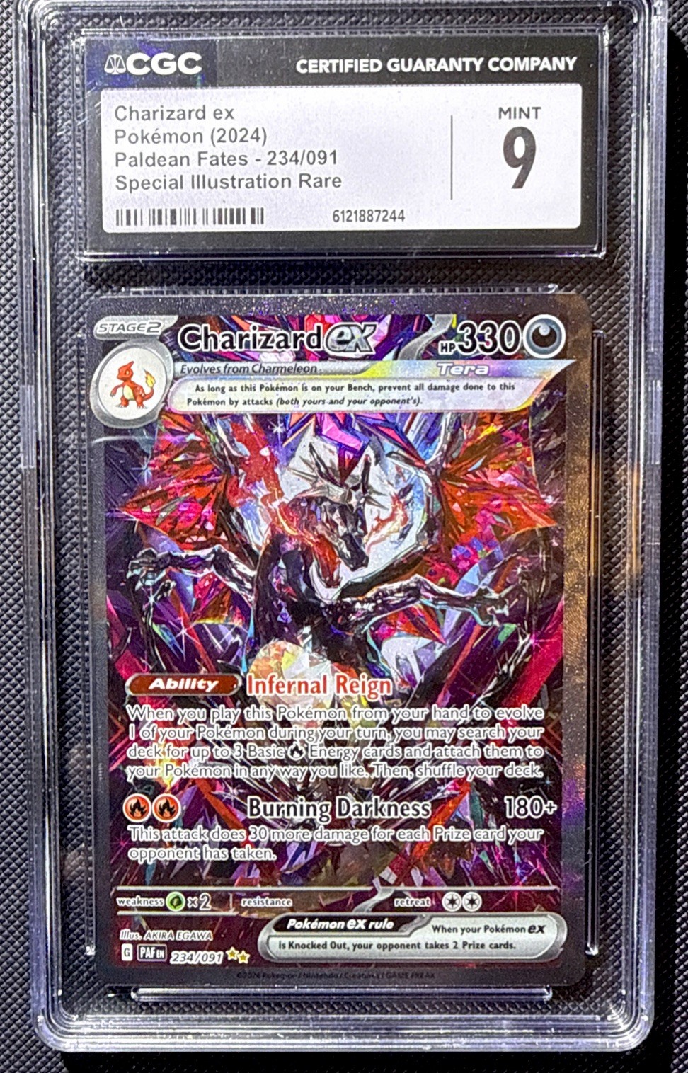 Pokemon Charizard ex 234/091 SV Paldean Fates Ultra Rare Holo – CGC 9