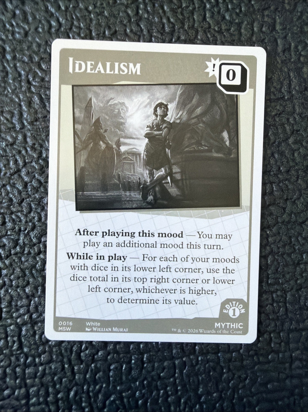 MTG Secret Lair Mood Swings 1st Edition Idealism Mythic 0016 Mark Rosewater