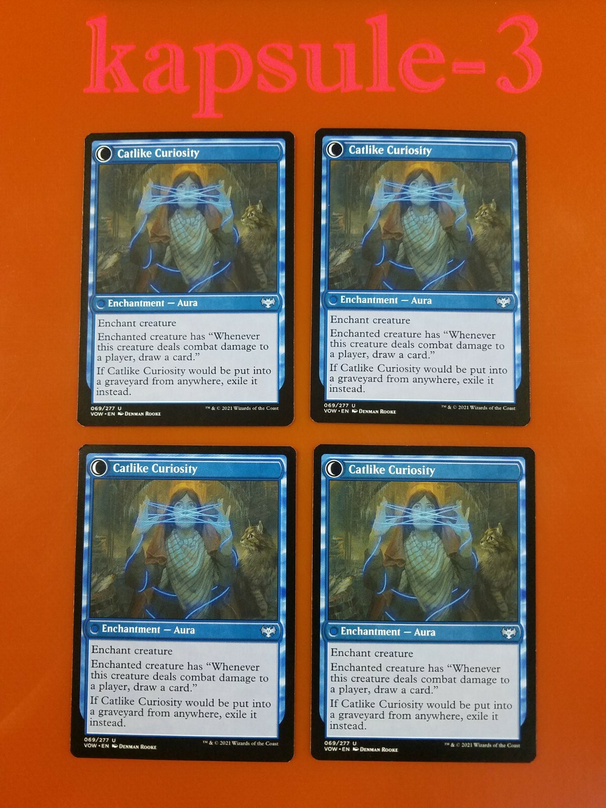 4x Mischievous Catgeist | Innistrad Crimson Vow | MTG Magic Cards