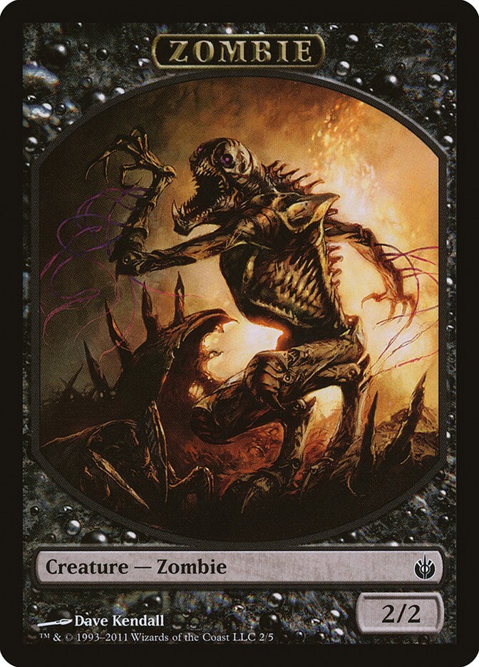 Zombie 1x TOKEN MtG ENGLISH Mirrodin Besieged SP/NM