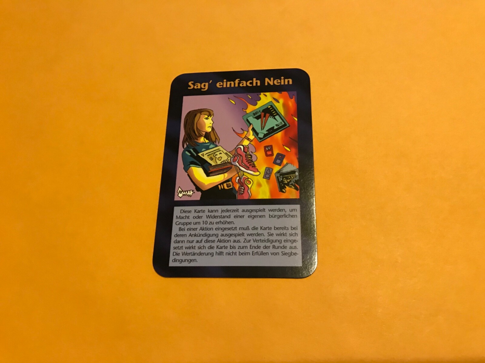 SAG’ EINFACH NEIN : Illuminati German INWO CCG 1996 Plot TCG card; JUST SAY NO