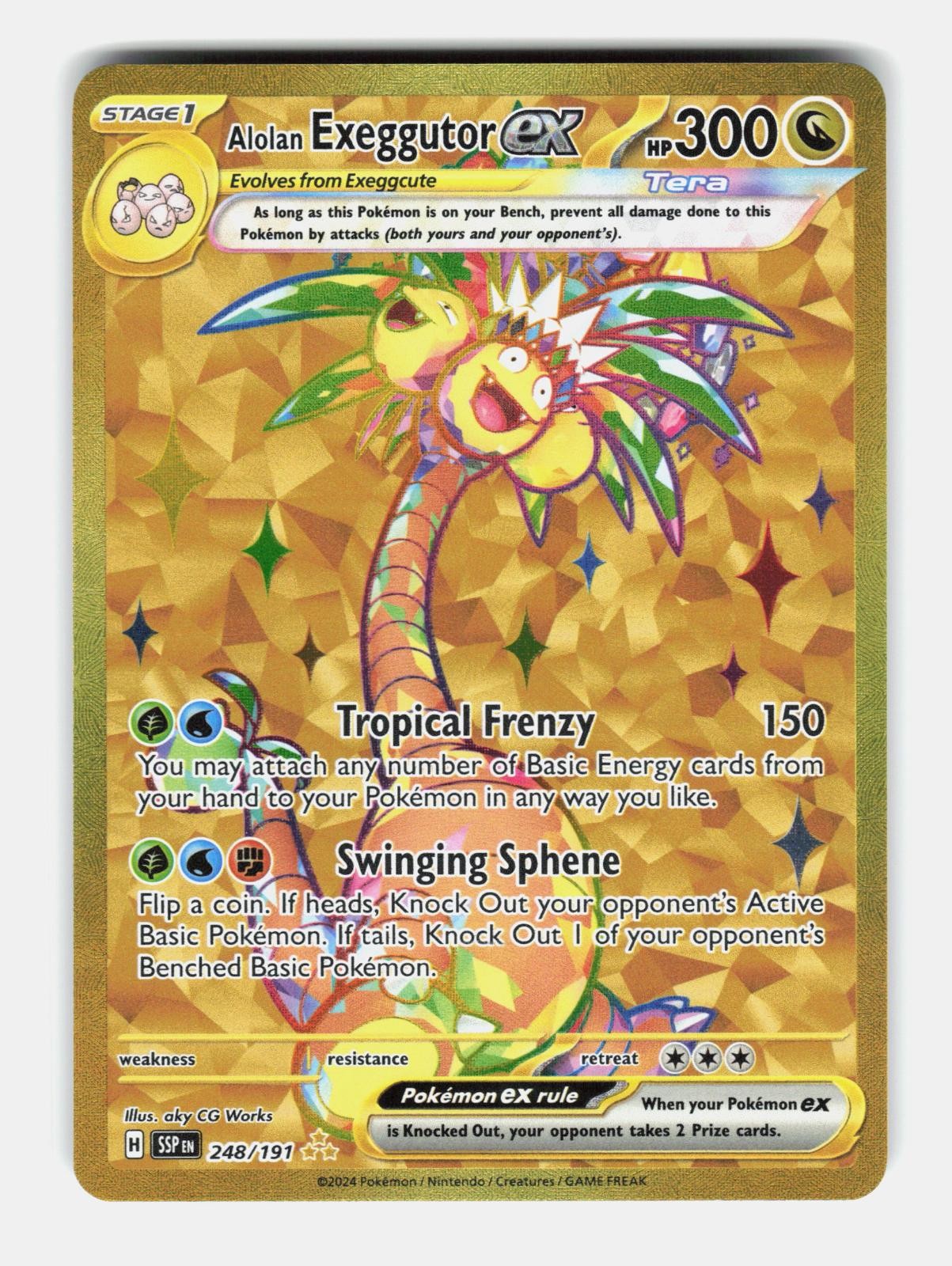 Alolan Exeggutor ex 248/191 Hyper Rare Surging Sparks Pokemon Holo Near Mint