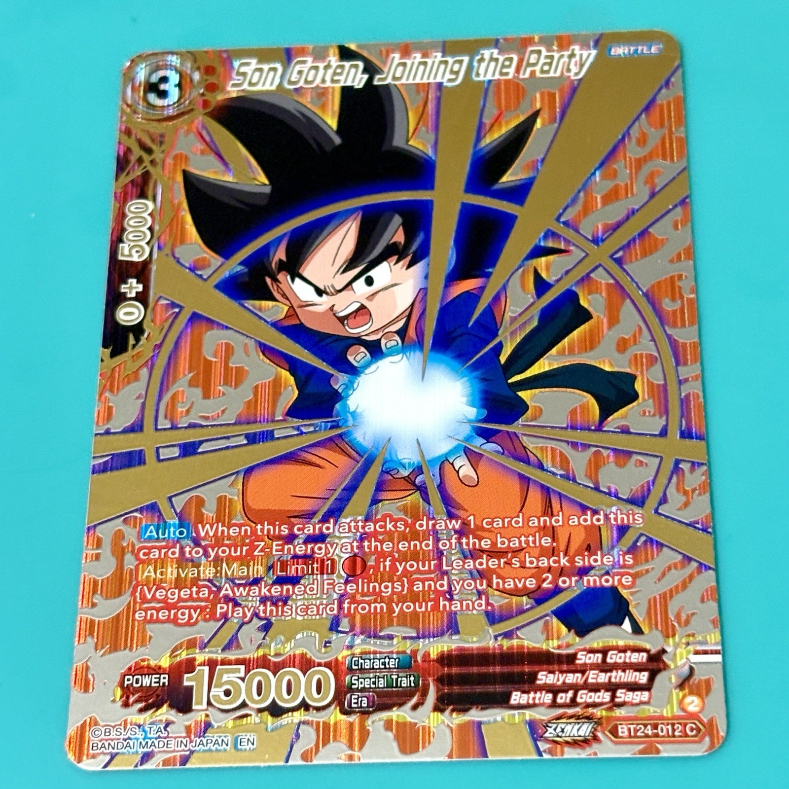 Son Goten Joining the Party BT24-013 Alt Art Gold Holo Foil Beyond Generations