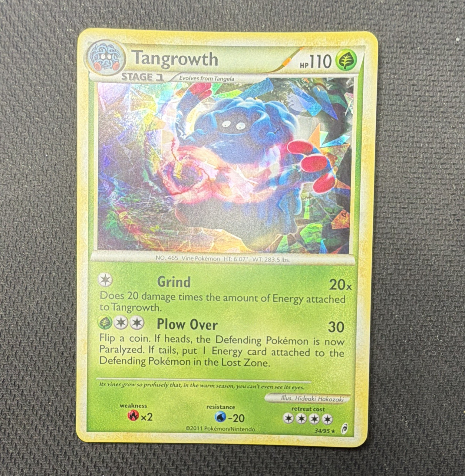 Nintendo Pokemon TCG Tangrowth 34/95 Emerging Powers Holo Rare Eng 110 HP 2011