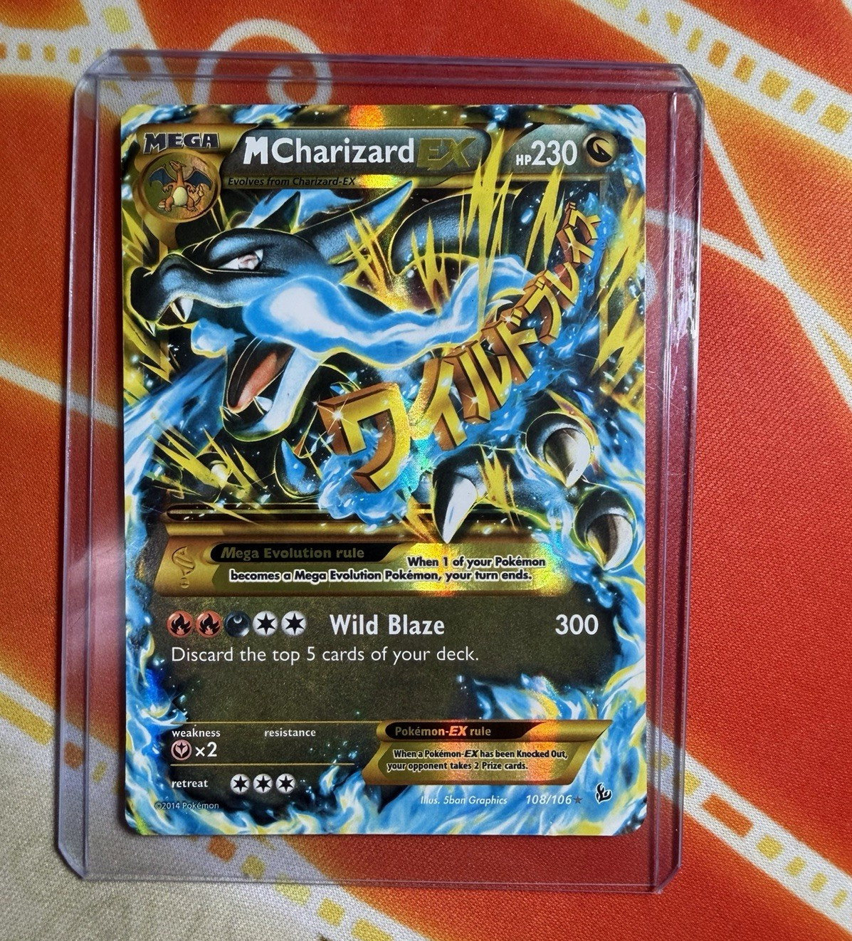 Pokémon Company M Charizard EX 108/106 Flashfire Secret Rare Full Art Holo