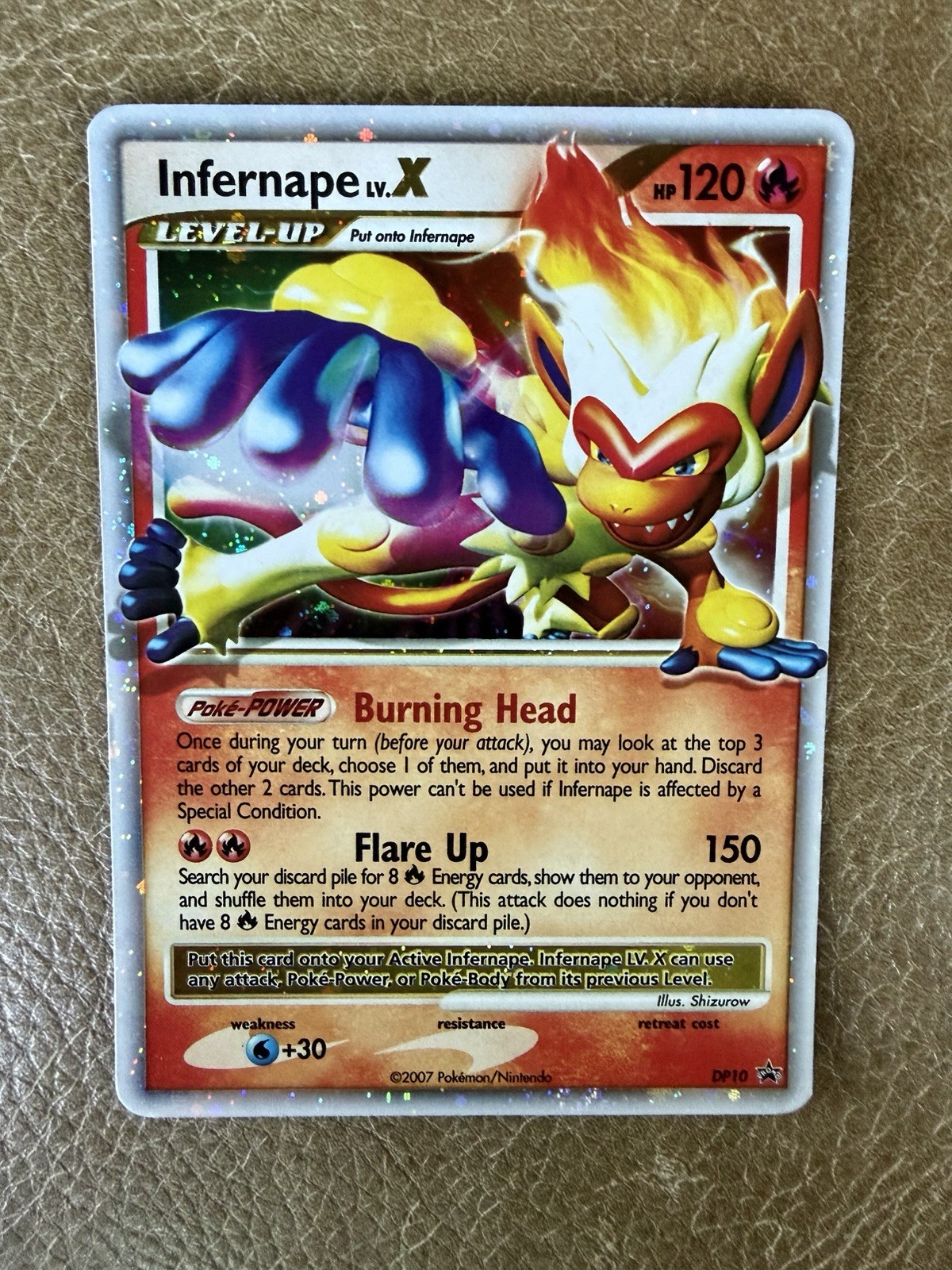 2007 Pokemon Infernape LV.X DP10 Diamond and Pearl Holo