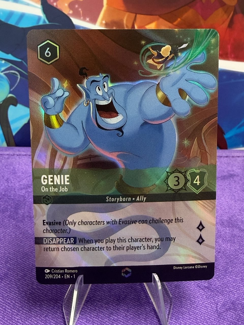 Disney Lorcana Genie On The Job Enchanted 210/204 The First Chapter NM/MINT