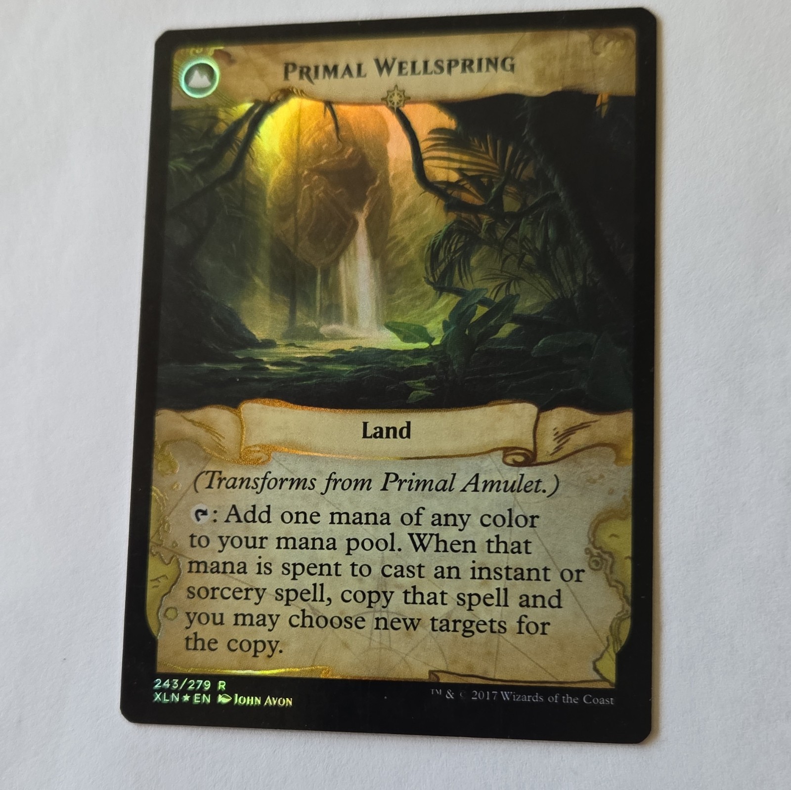 Primal Amulet Foil Prerelease Stamped Artifact Ixalan