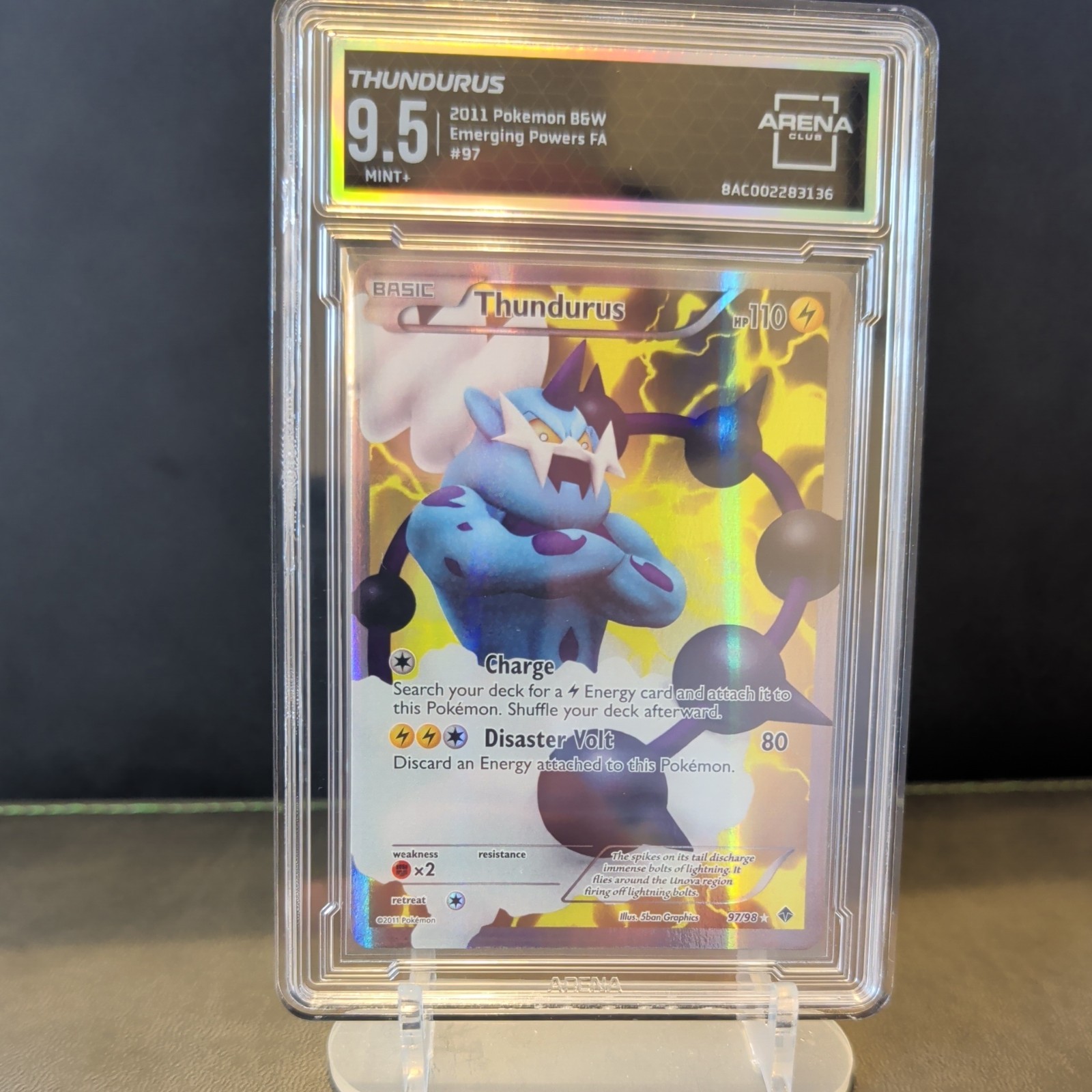 Thundurus 2011 Emerging Powers 97/98 AC 9.5 MT+ Pokemon Graded CGC PSA