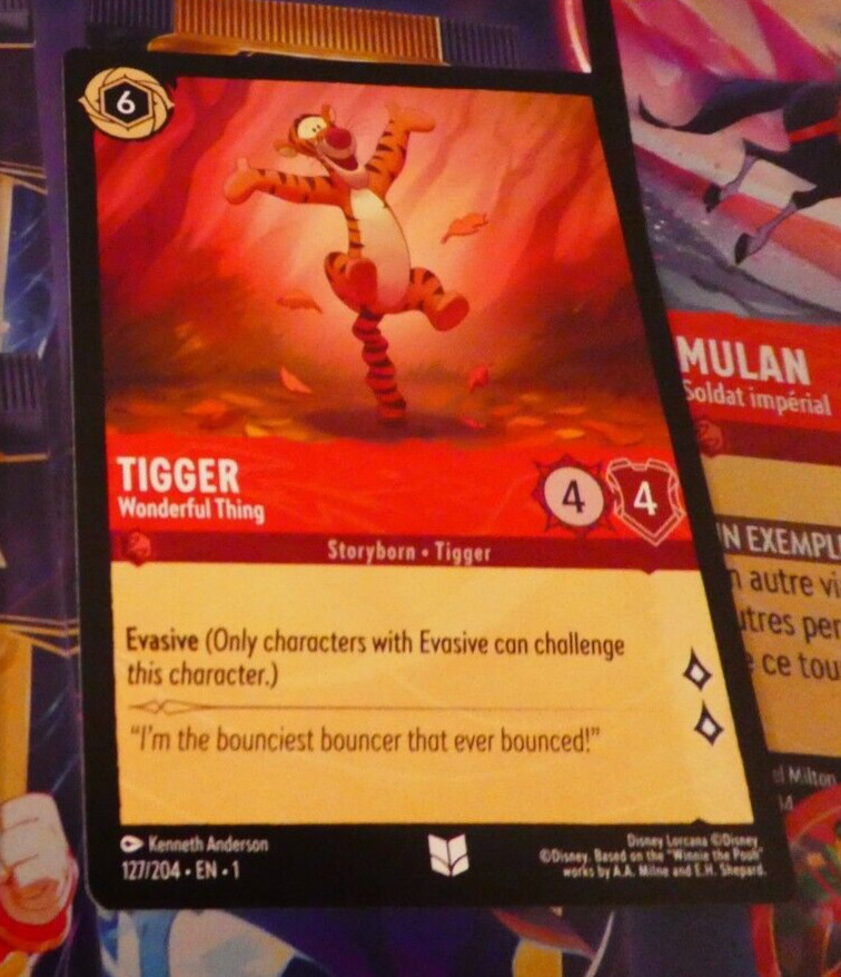 Lorcana Chapter 1 Disney Card Game Card Tigger 127/204 IN English Mint